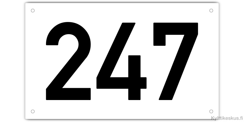 Door number or house number sign