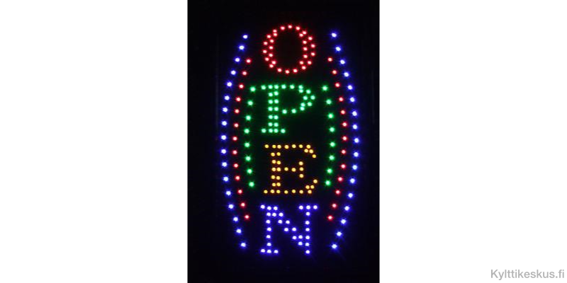 Led sign "OPEN", vertical